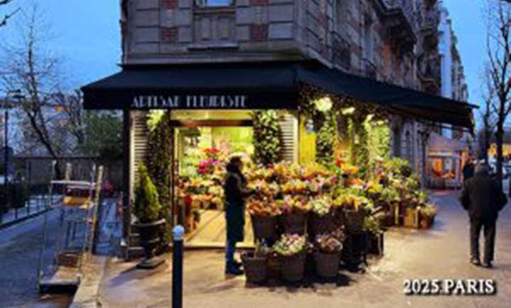 てがパリで見つけた素敵な花屋さん