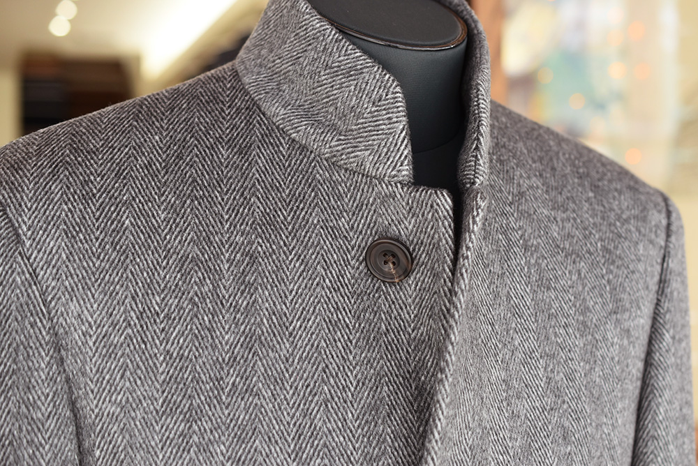 ロロピアーナのカシミア100%で仕立てたフルオーダーコートのお仕立て例
